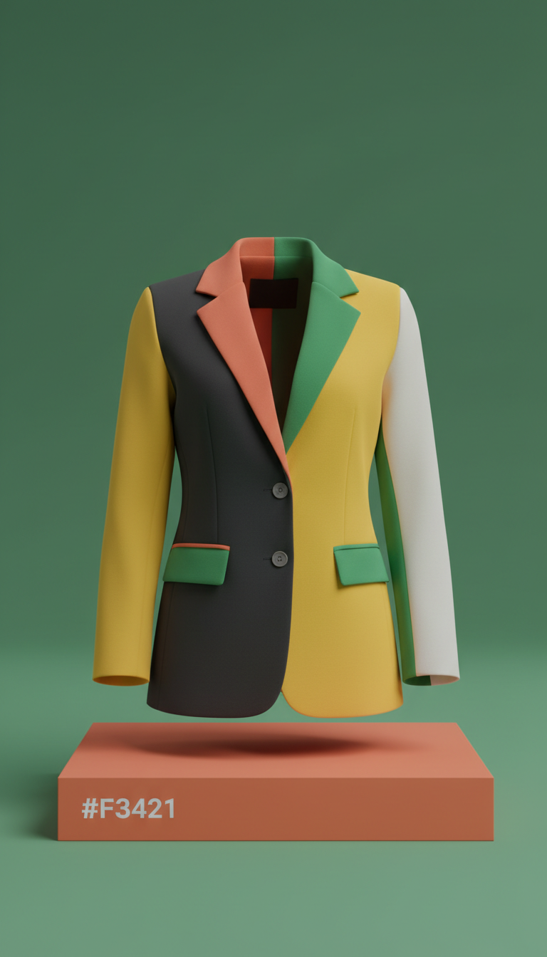 Color-Blocked Statement Blazer