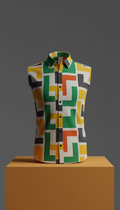 Geometric Print Dress Shirt