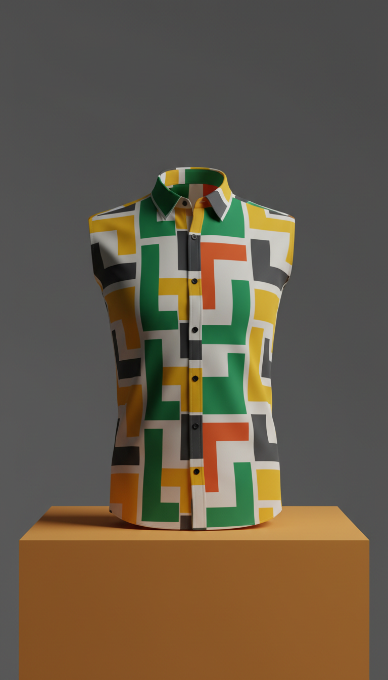 Geometric Print Dress Shirt